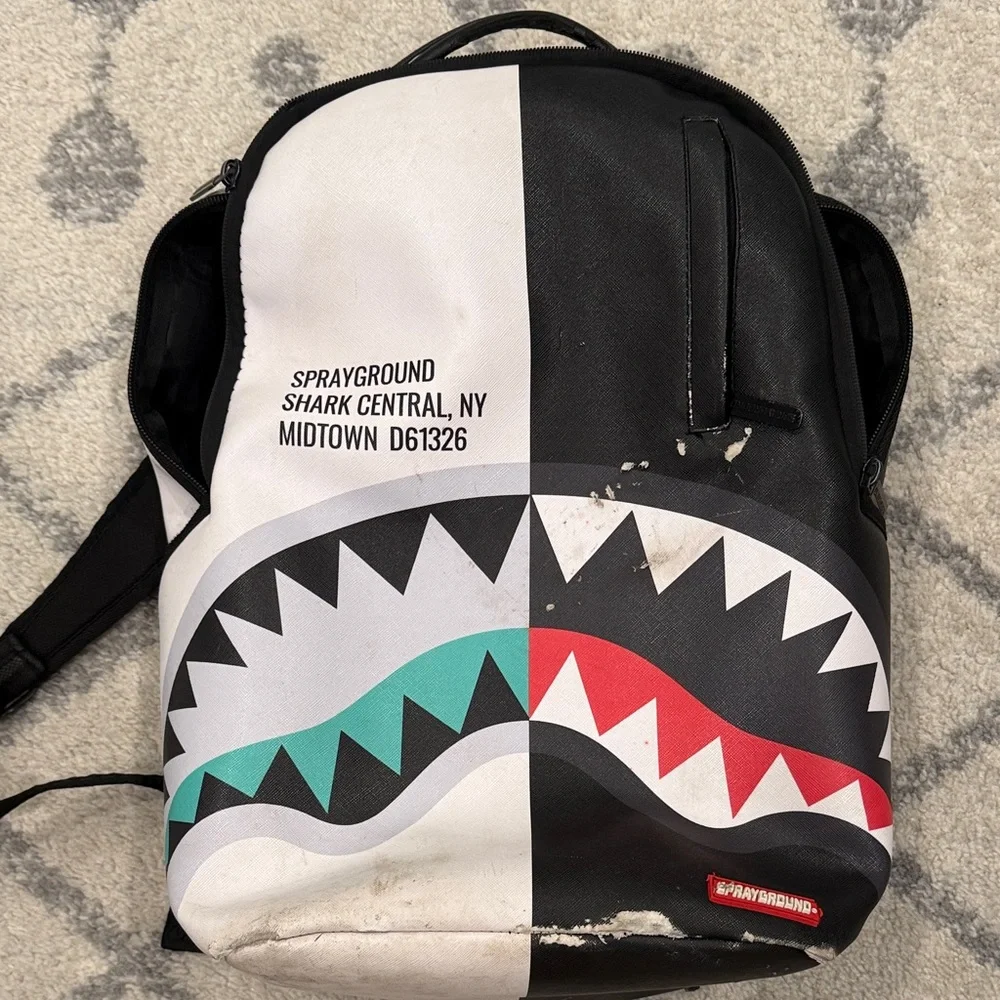 Sprayground Shark Central Inverted Split DLXSV Backpack